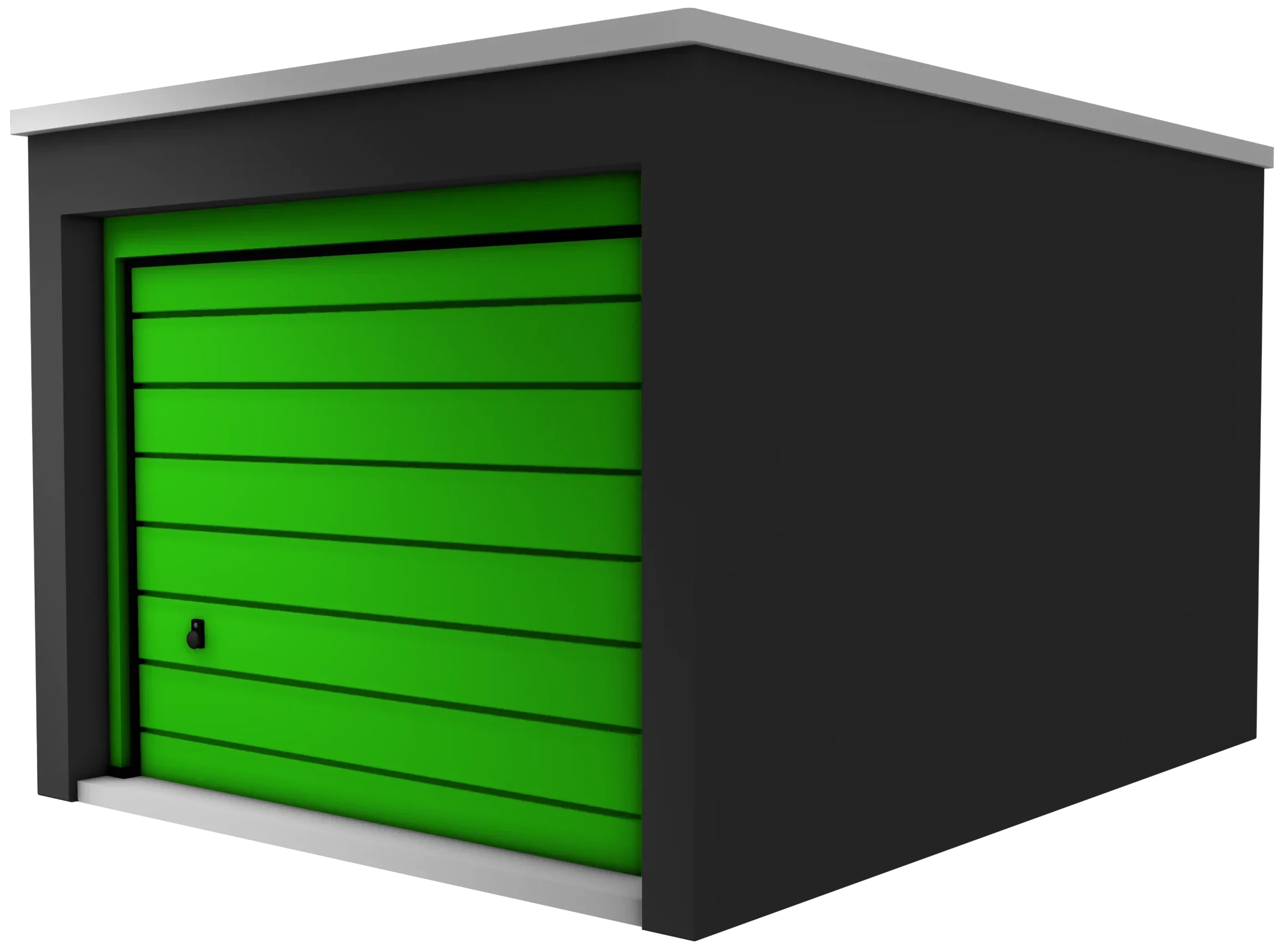 Garagebox als belegging met overheaddeur.