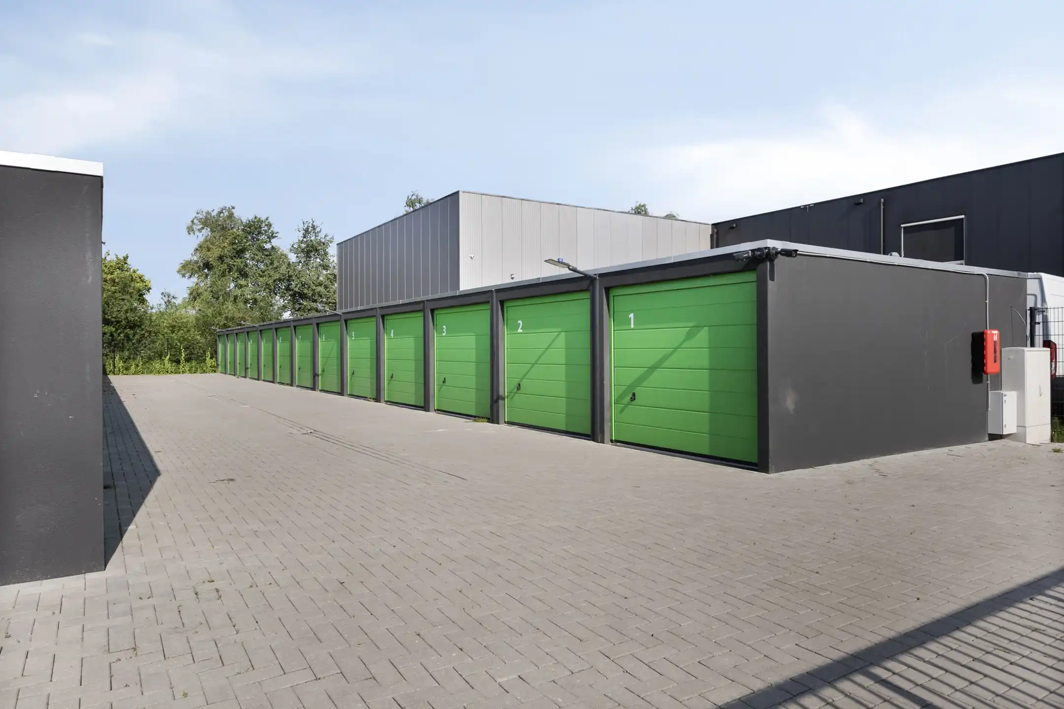 Overzicht van de garageboxen te huur in Enschede.