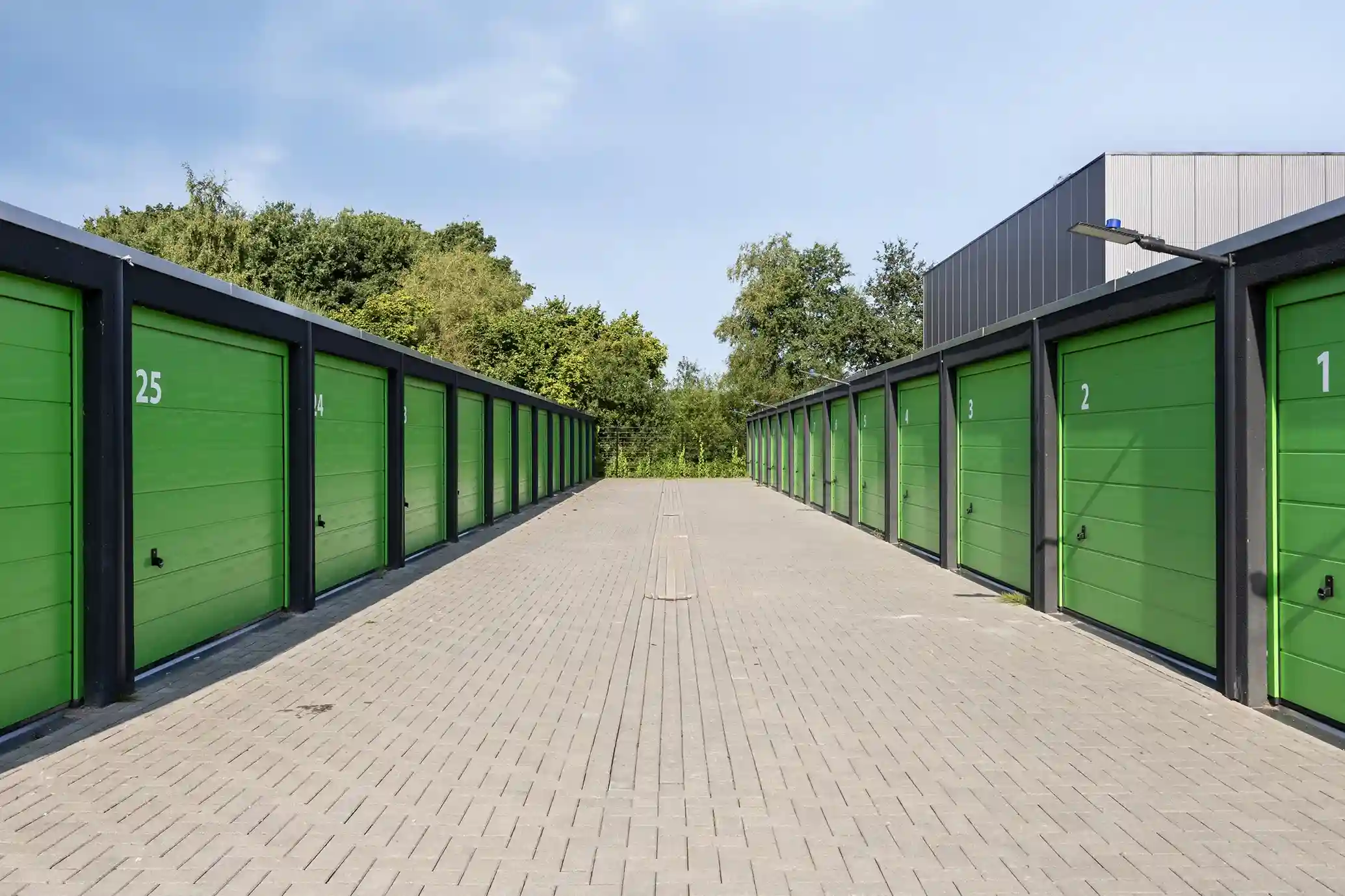 Overzicht van de garageboxen te huur in Enschede.
