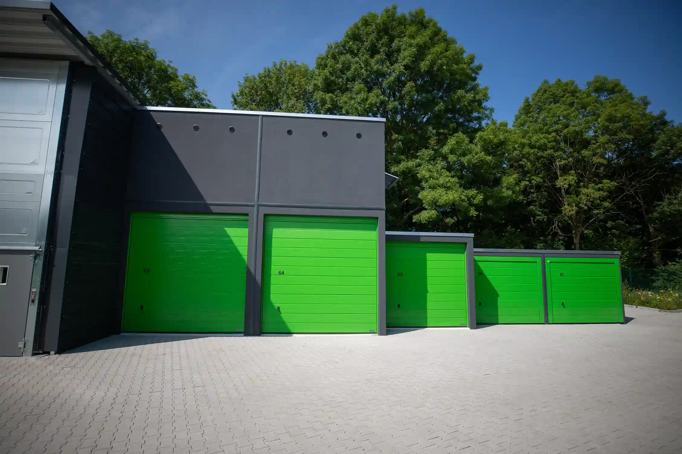 Two closed storage boxes and one open storage box for rent in Enschede.