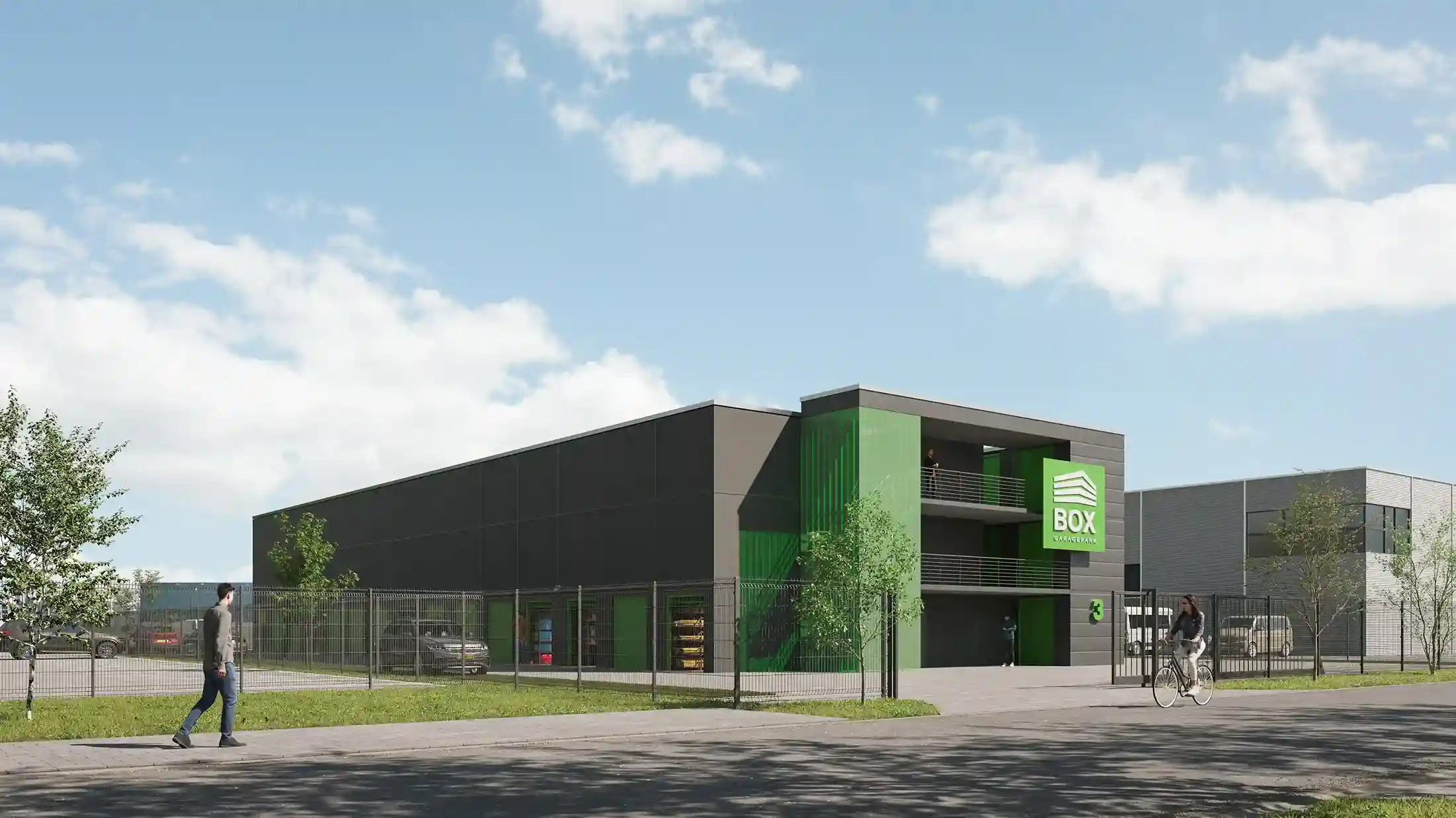 Dozen die opgeslagen zijn in een garagebox.