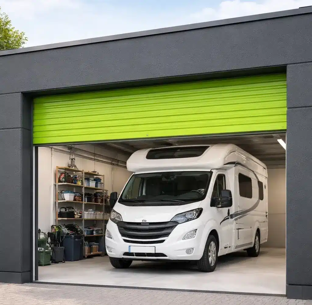 Camperstalling in een garagebox