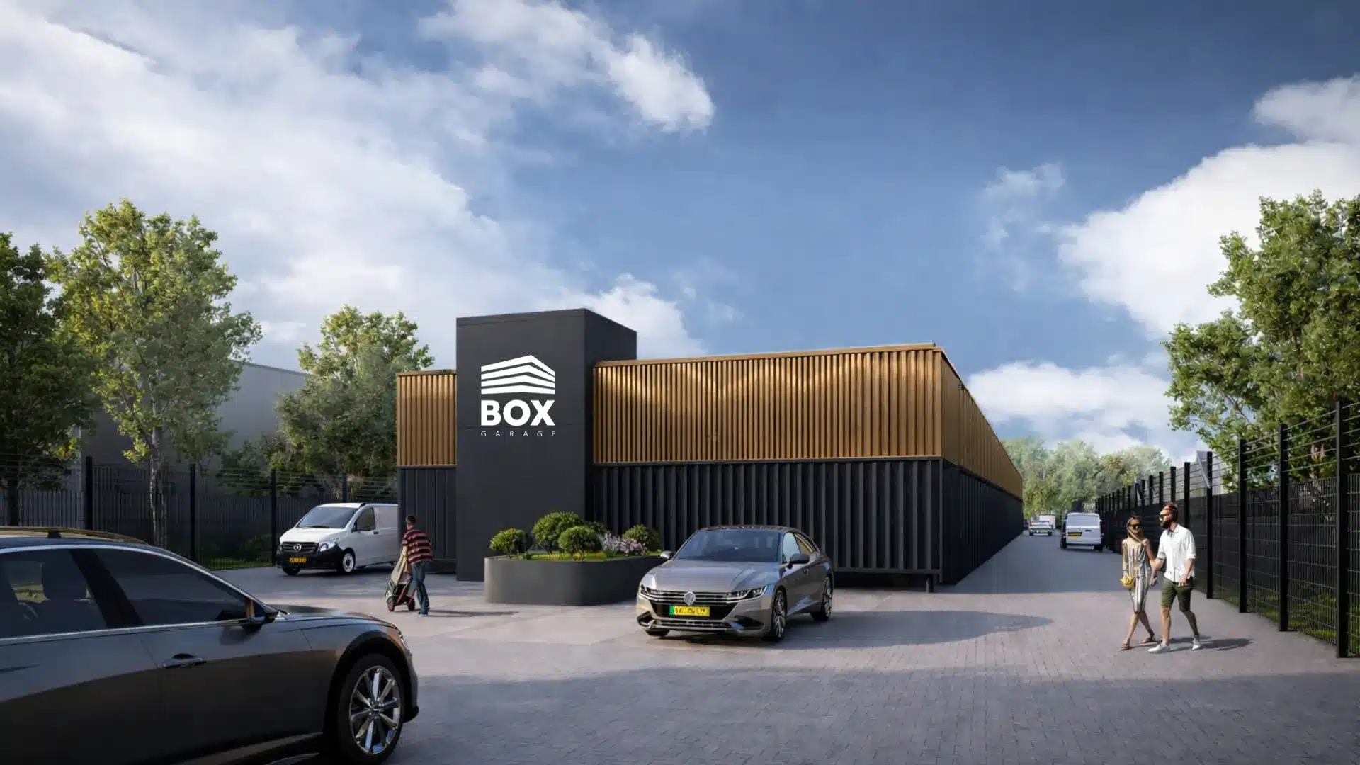 Dozen die opgeslagen zijn in een garagebox.